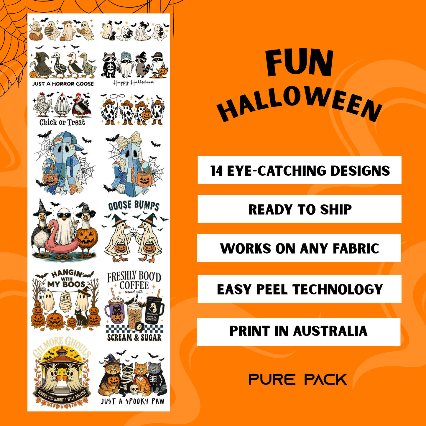 Fun Halloween (14 transfers) - Pre-made DTF Gang Sheet #003