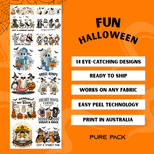 Fun Halloween (14 transfers) - Pre-made DTF Gang Sheet #003