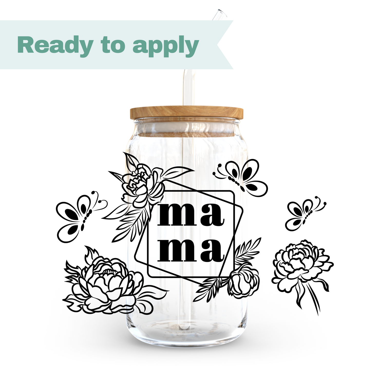 Floral Mama - 16oz UVDTF cup wrap #0166
