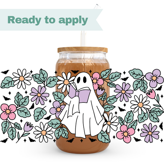 Bookish Ghost - 16oz UVDTF cup wrap #0230