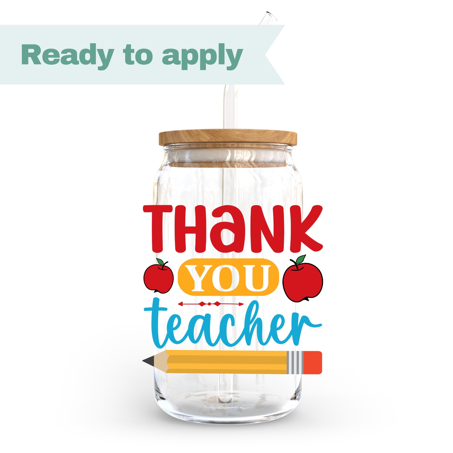 Thank You Teacher - 16oz UVDTF cup wrap #0311