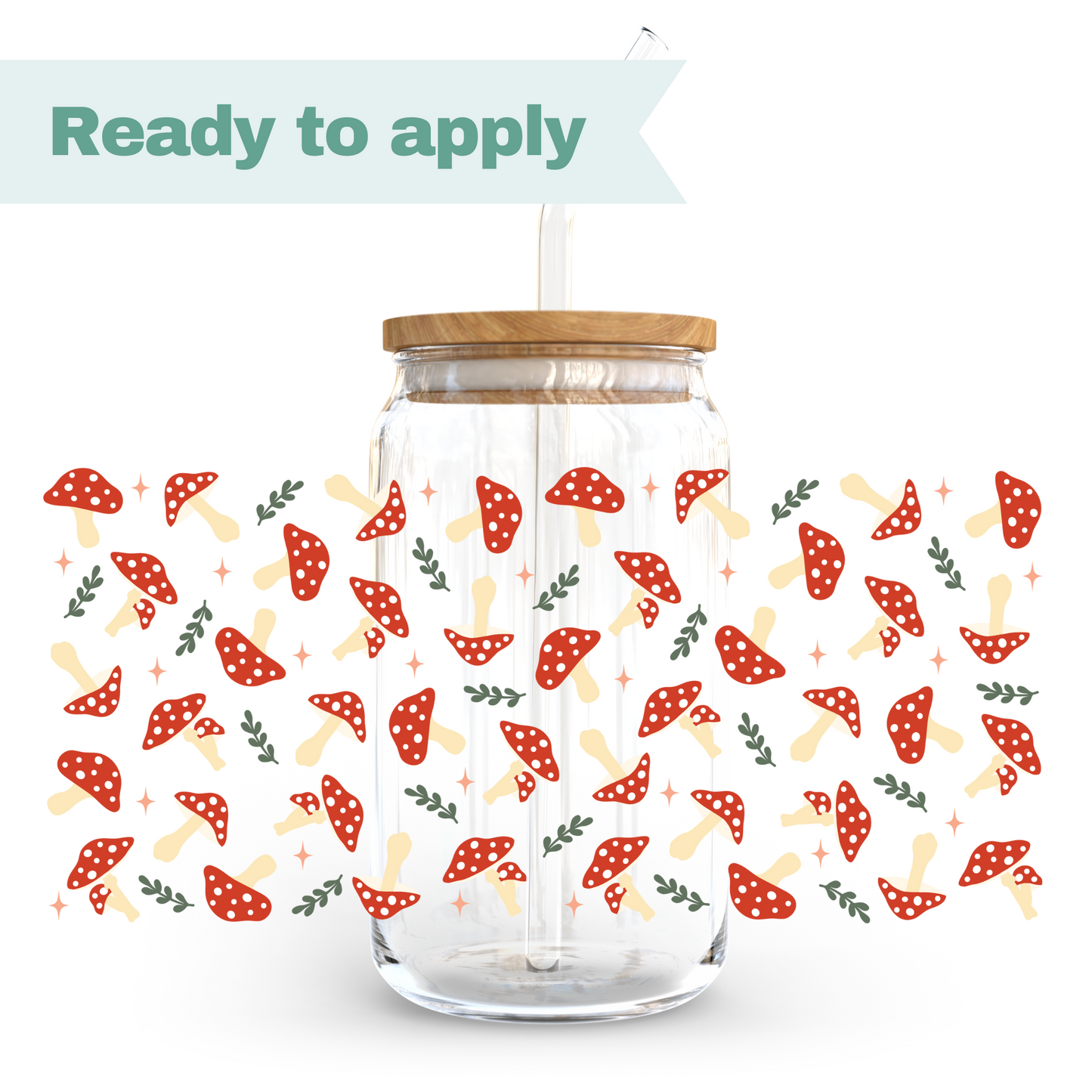 Cute Mushrooms - 16oz UVDTF cup wrap #0158