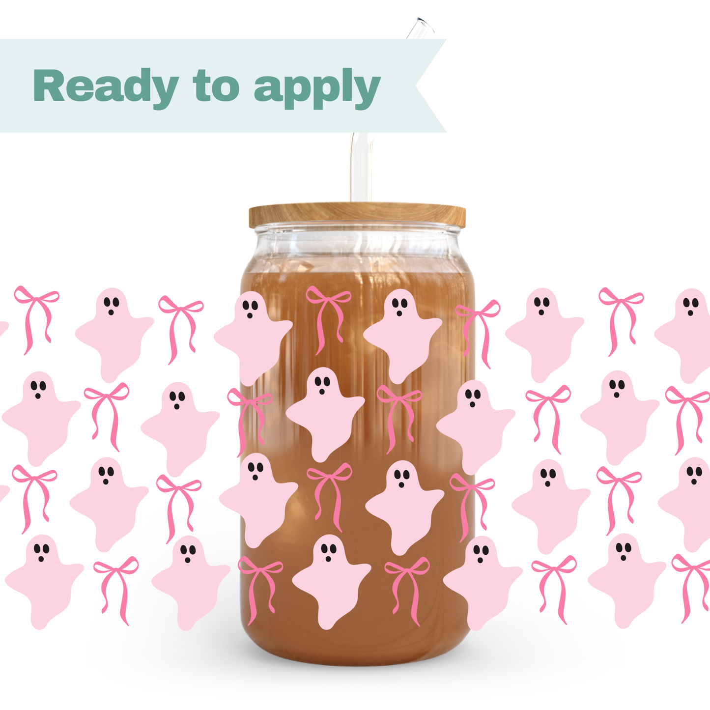 Girly Ghosts - 16oz UVDTF cup wrap #0214