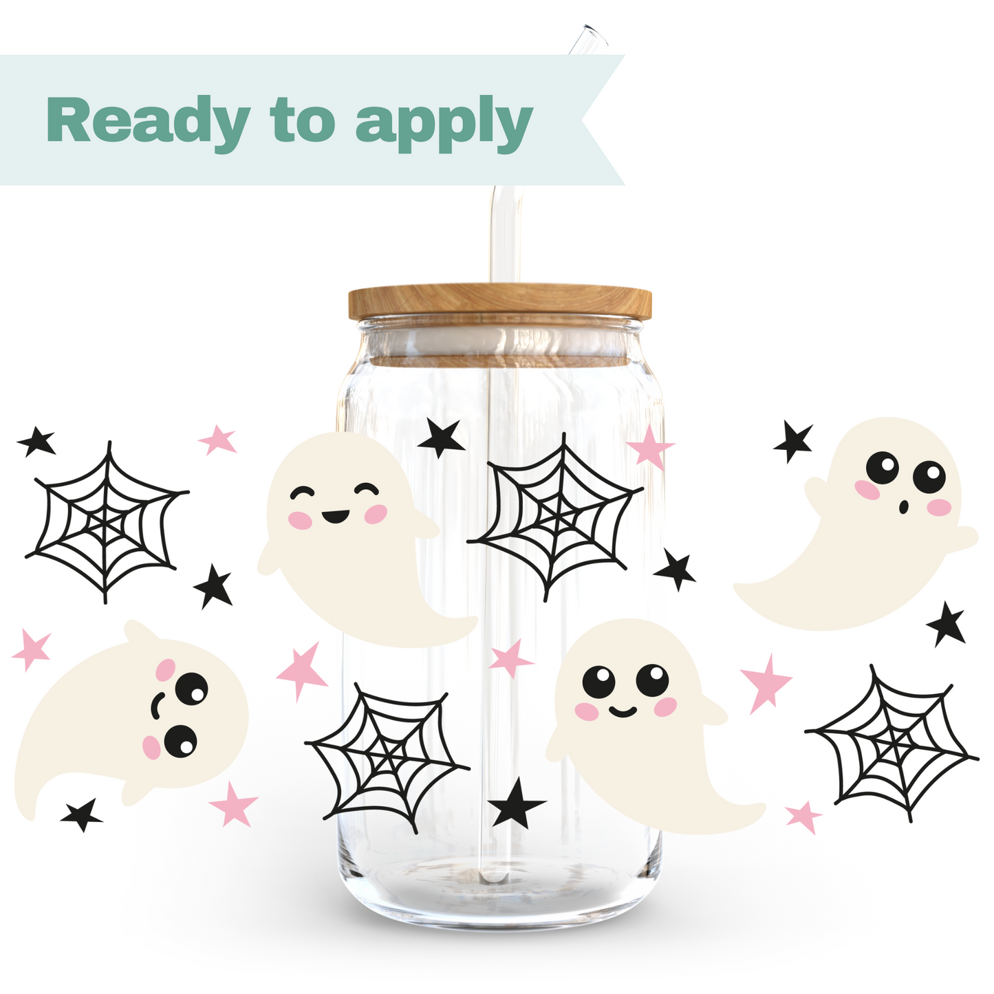 Cute Ghosts - 16oz UVDTF cup wrap #0171