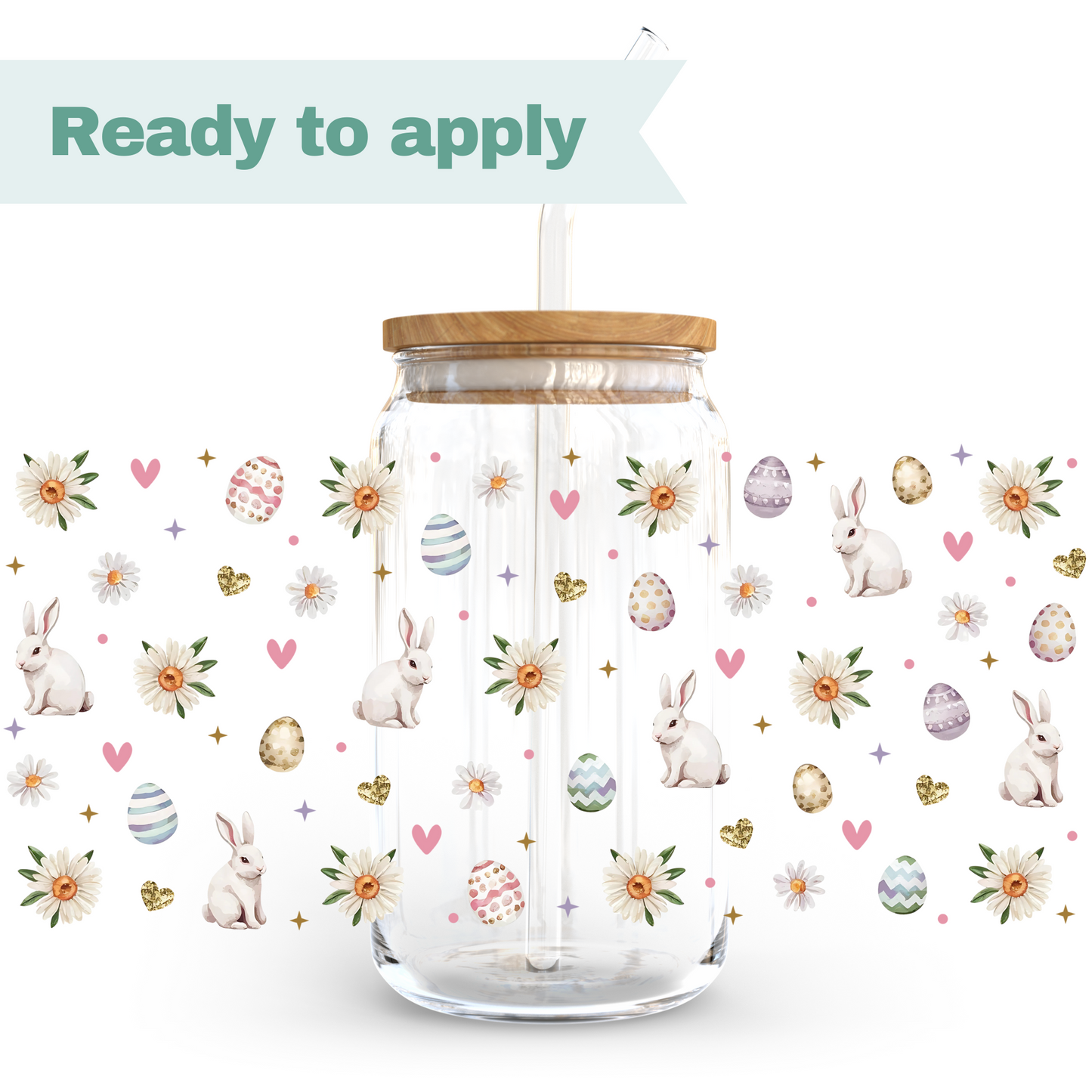 Cute Bunny - 16oz UVDTF cup wrap #0135