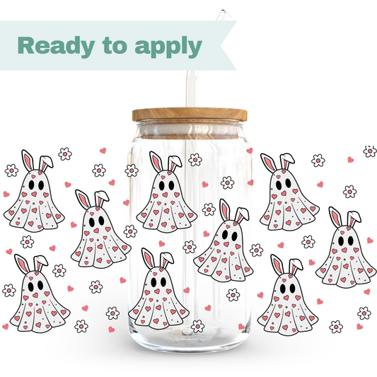 Ghost Bunny  - 16oz UVDTF cup wrap #0138