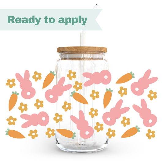 Easter Bunny Carrots - 16oz UVDTF cup wrap #0117