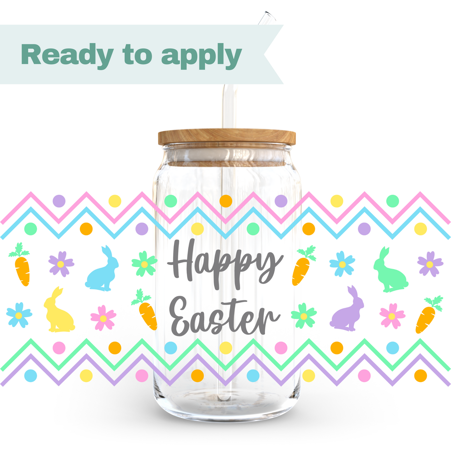 Happy Easter - 16oz UVDTF cup wrap #0140