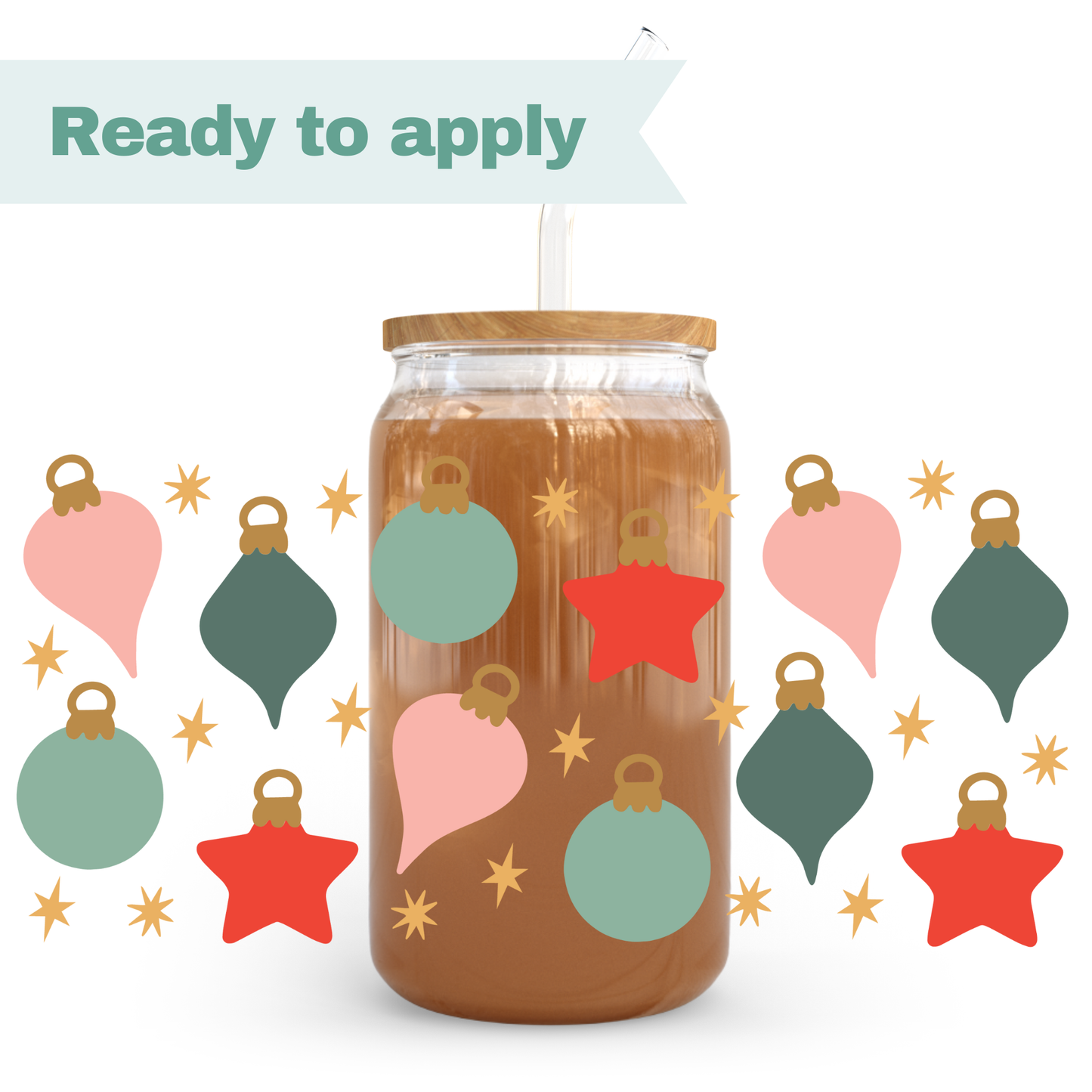Christmas Ornaments- 16oz UVDTF cup wrap #0261