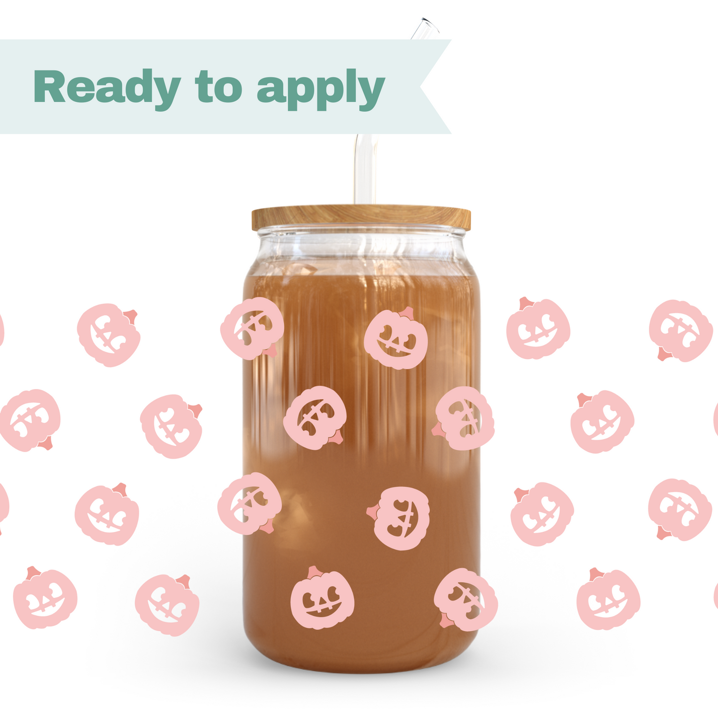 Pastel Pumpkins - 16oz UVDTF cup wrap #0211