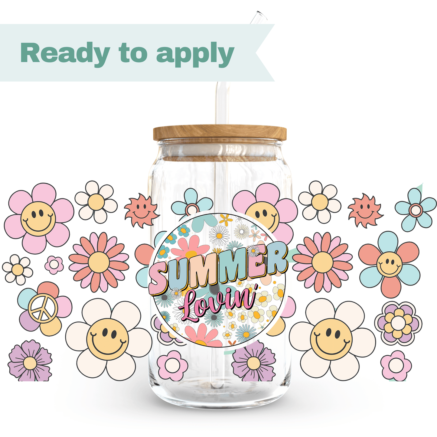 Summer lovin - 16oz UVDTF cup wrap #0038
