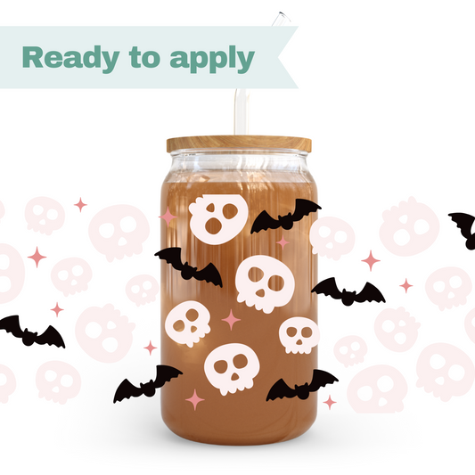 Batty Skulls - 16oz UVDTF cup wrap #0210