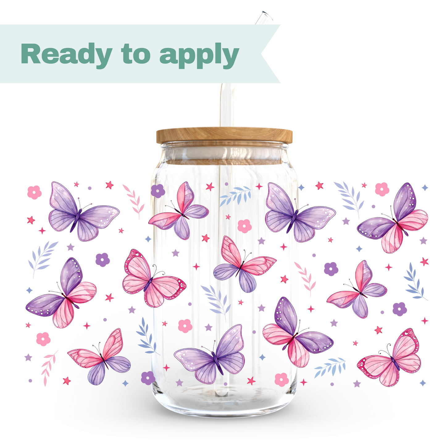 Butterfly - 16oz UVDTF cup wrap #0167