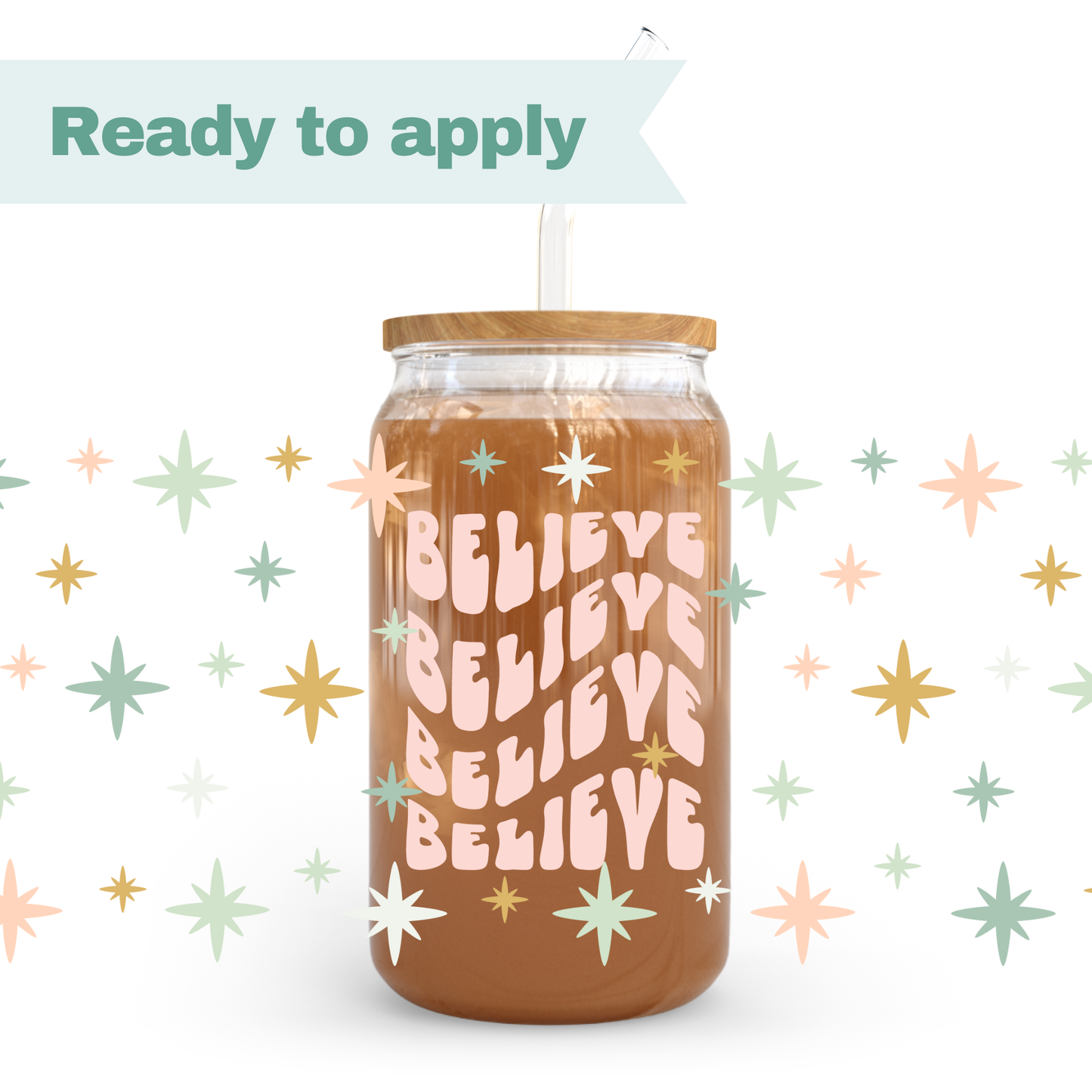 Christmas Believe Magic - 16oz UVDTF cup wrap #0283