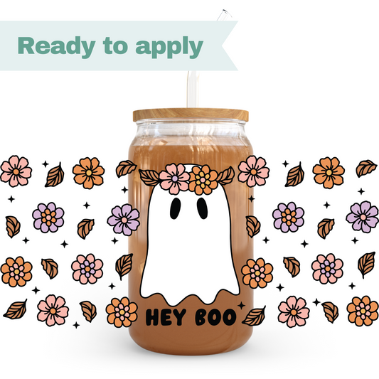 Hey Boo - 16oz UVDTF cup wrap #0228