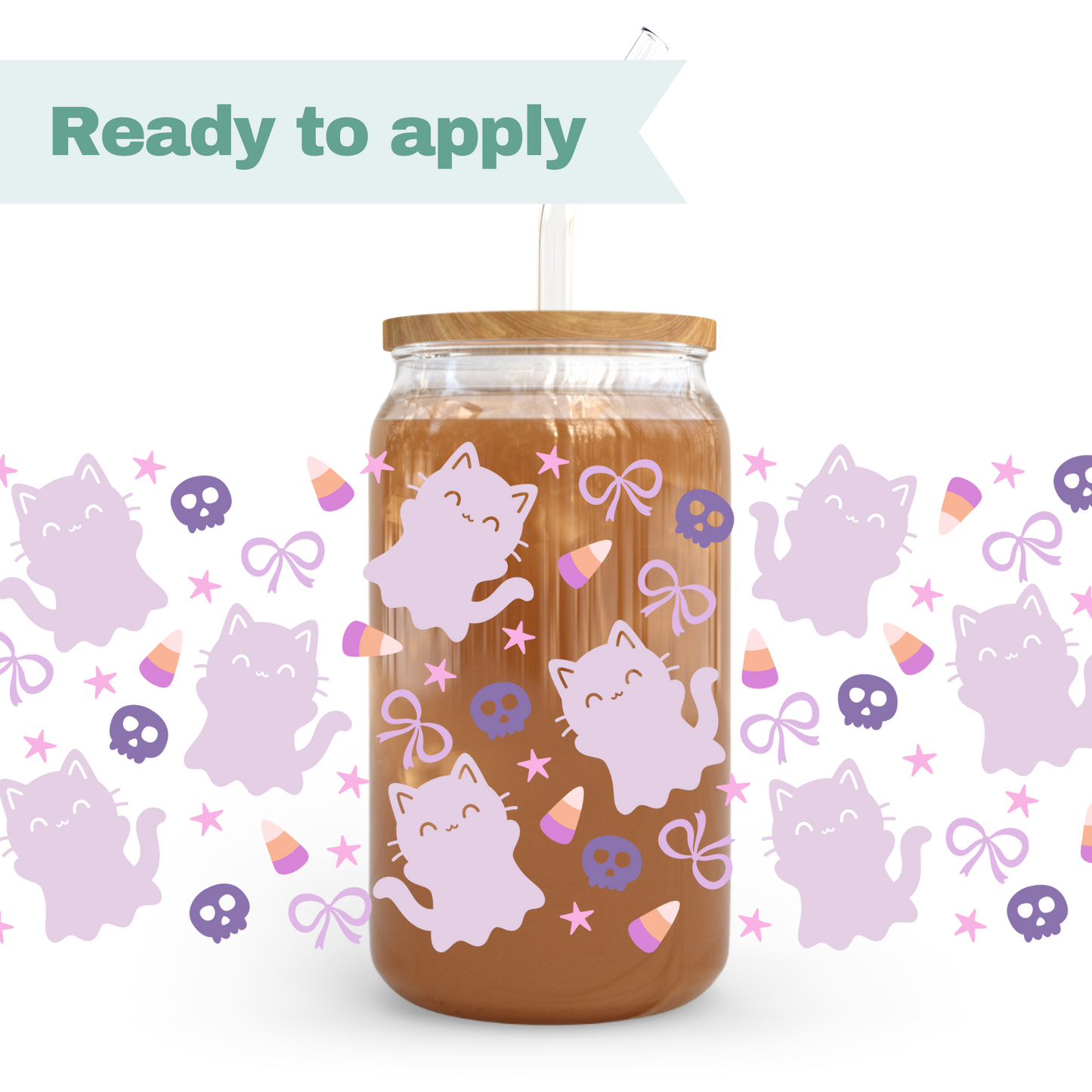 Spooky Cats - 16oz UVDTF cup wrap #0203
