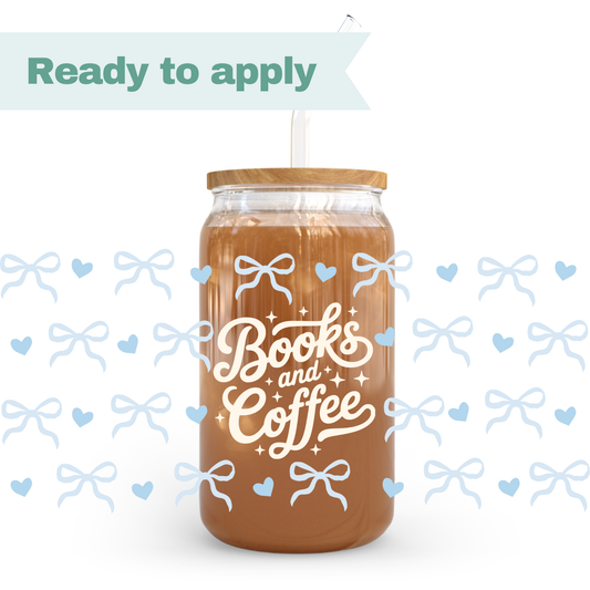 Books and Coffee - 16oz UVDTF cup wrap #0232