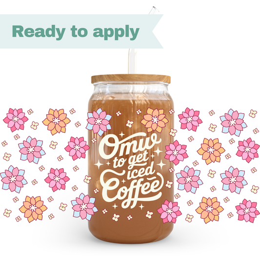 On my way to get iced coffee - 16oz UVDTF cup wrap #0233