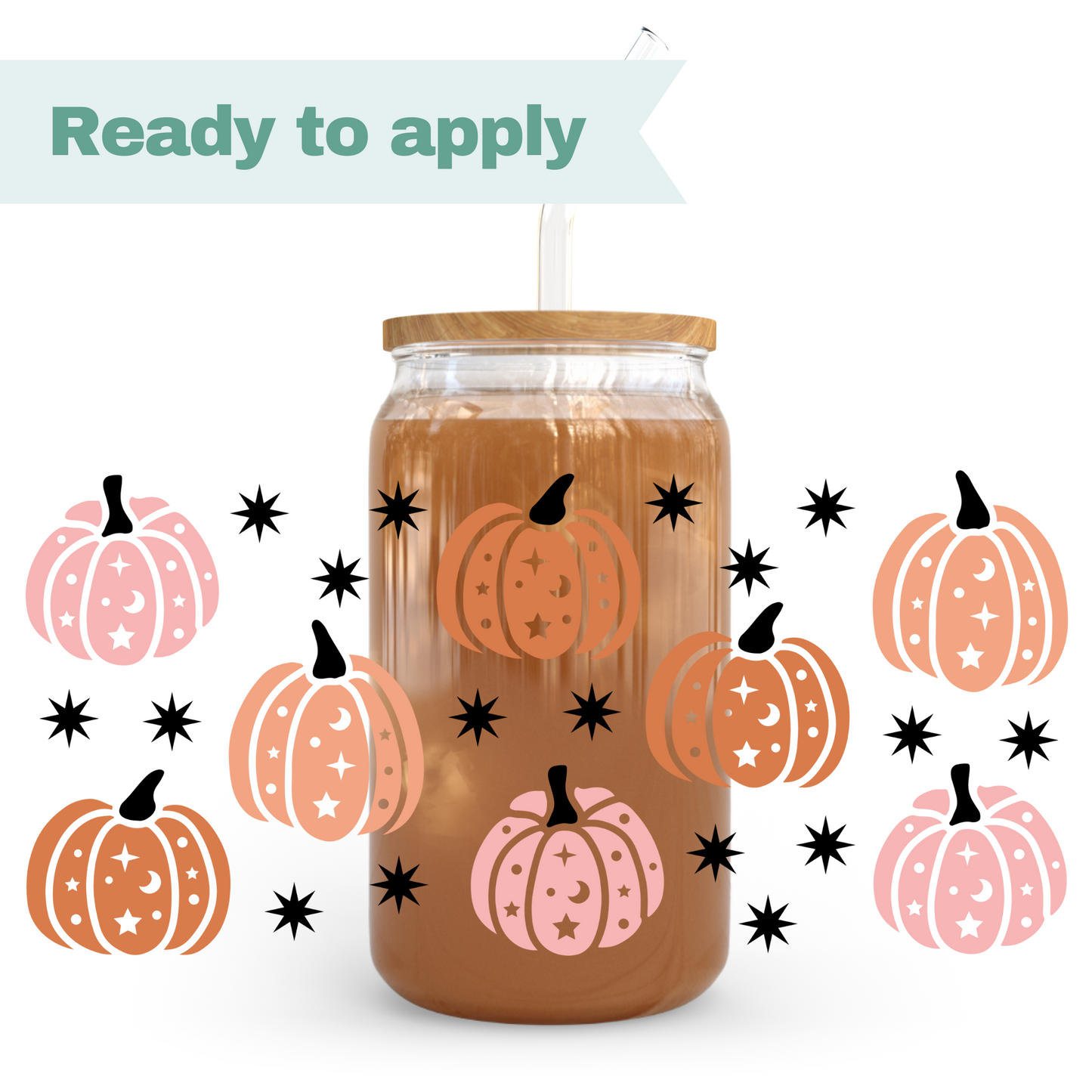 Starry Pumpkins - 16oz UVDTF cup wrap #0202