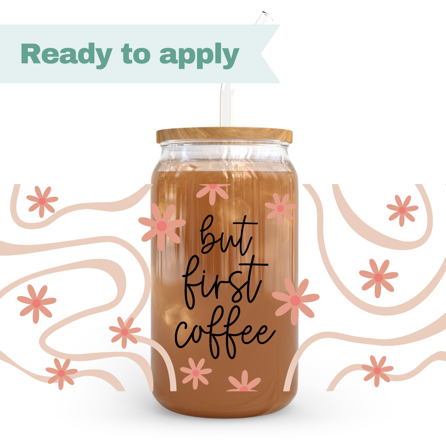 But first coffee - 16oz UVDTF cup wrap #0244