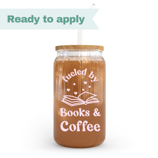 Fueled by books and coffee - 16oz UVDTF cup wrap #0247