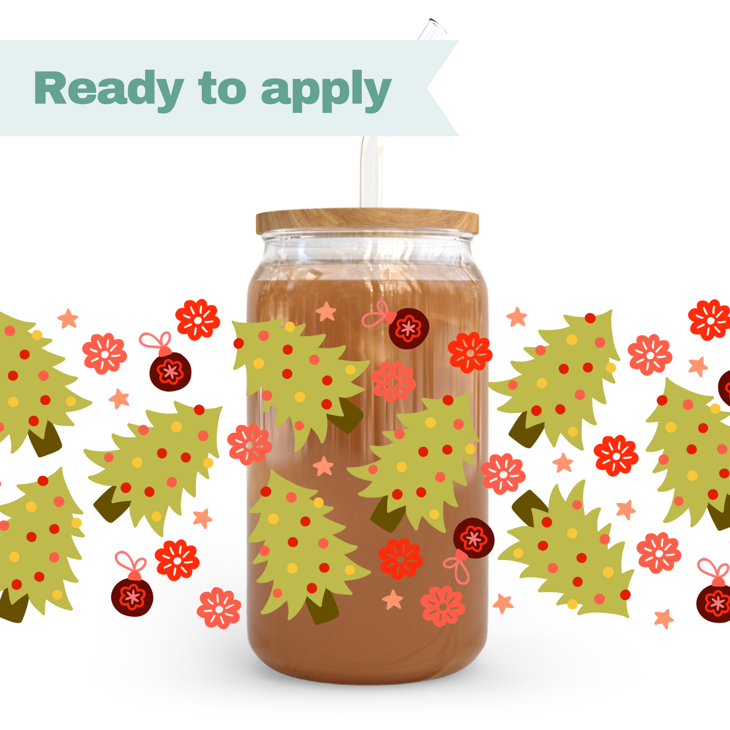 Christmas Trees - 16oz UVDTF cup wrap #0252