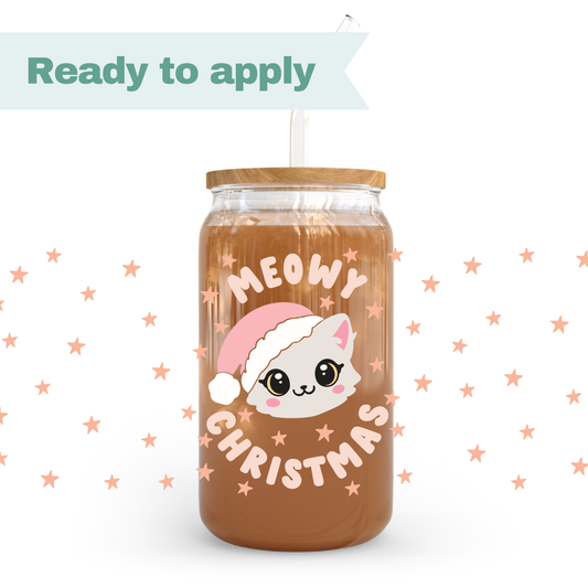 Meowy Christmas - 16oz UVDTF cup wrap #0274