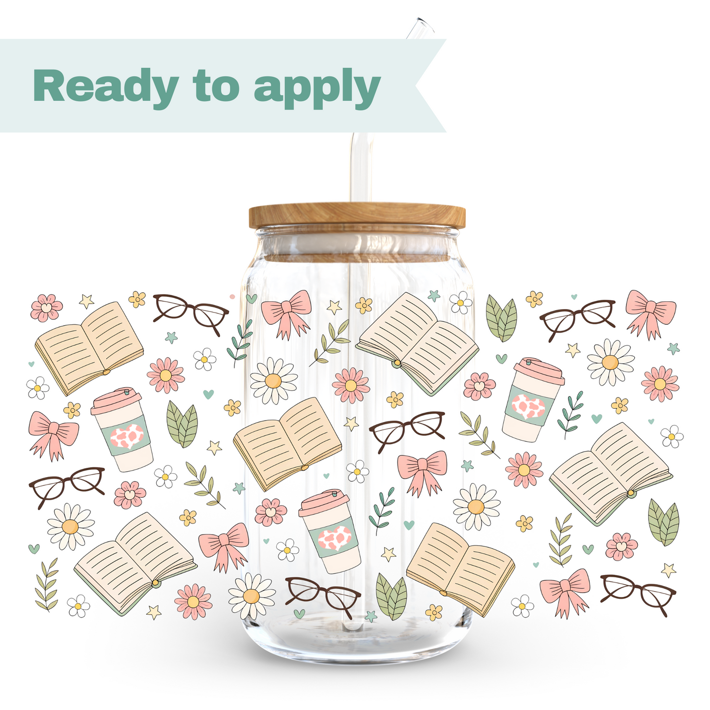Book Lover - 16oz UVDTF cup wrap #0179