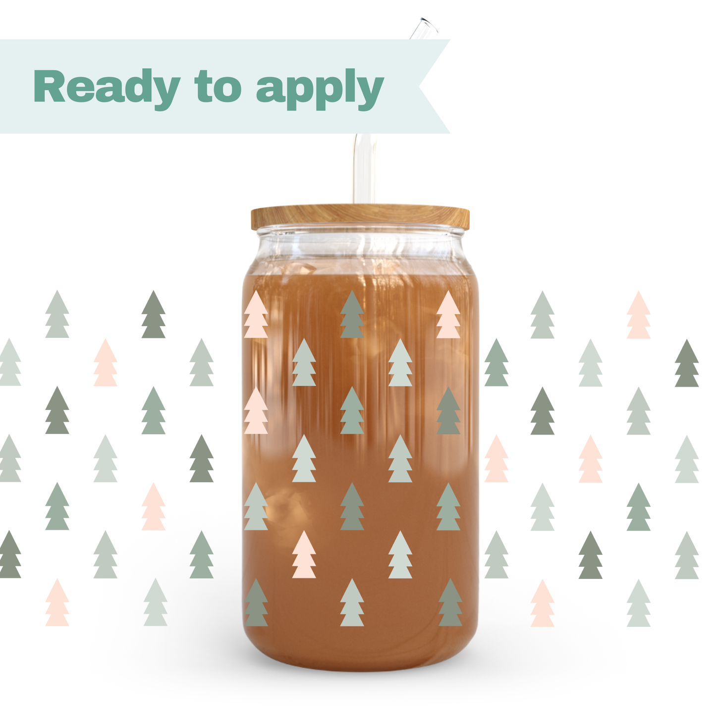 Christmas Trees - 16oz UVDTF cup wrap #0254