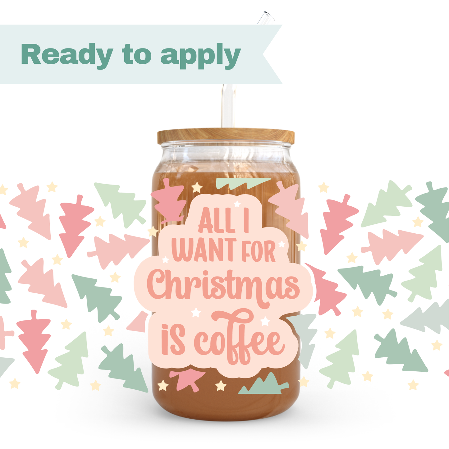 Christmas Coffee - 16oz UVDTF cup wrap #0259