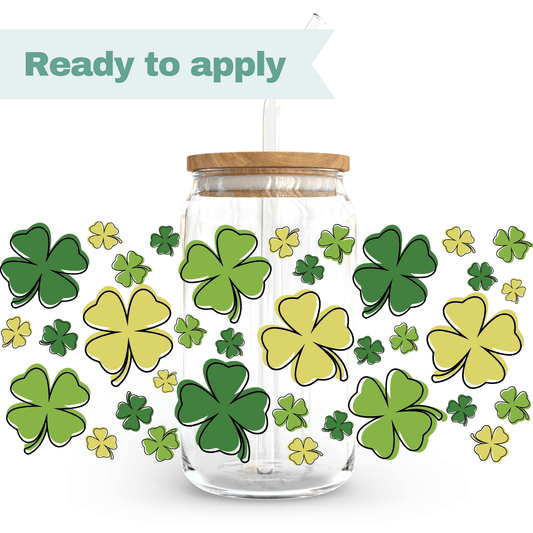 Lucky Clover - 16oz UVDTF cup wrap #0090