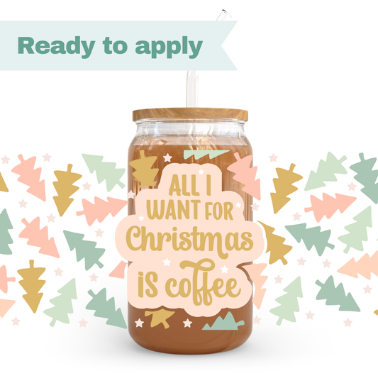 Christmas Coffee - 16oz UVDTF cup wrap #0258