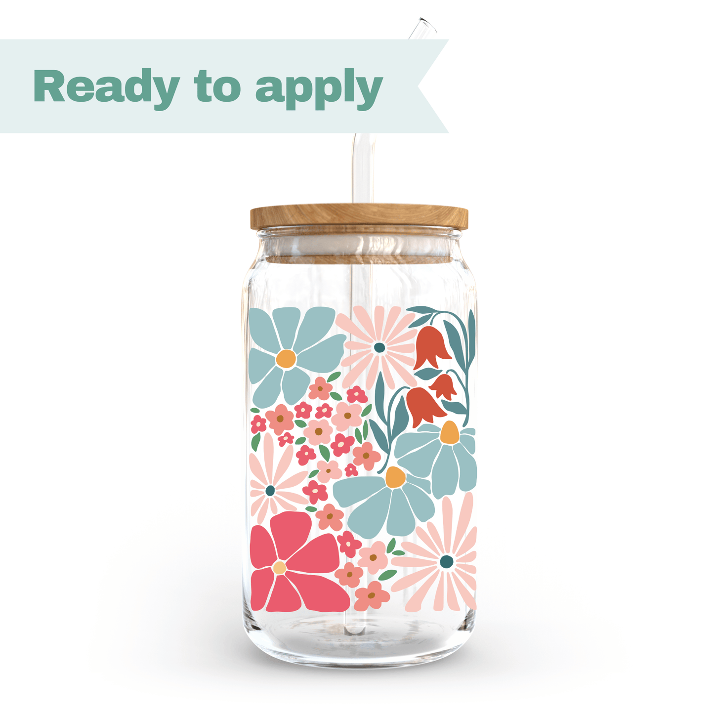 Flower mix - 16oz UVDTF cup wrap #0100