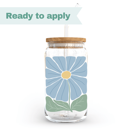 Blue Daisy - 16oz UVDTF cup wrap #0096