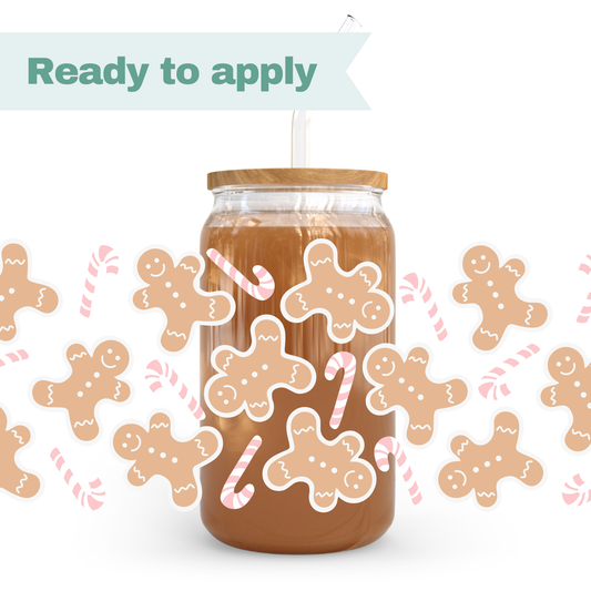 Christmas Gingerbread - 16oz UVDTF cup wrap #0282