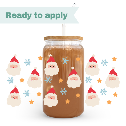 Christmas Santa - 16oz UVDTF cup wrap #0265