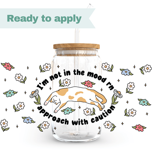 Cat approach with caution - 16oz UVDTF cup wrap #0030
