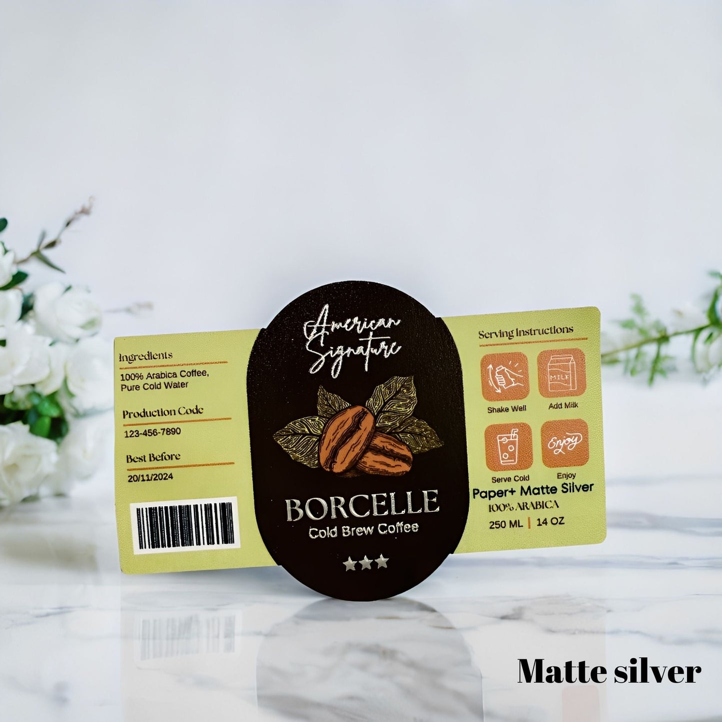 Metallic Foil Label - MOQ: 20 per design