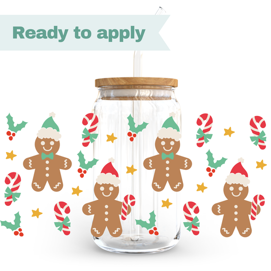 Christmas Gingerbread - 16oz UVDTF cup wrap #0281