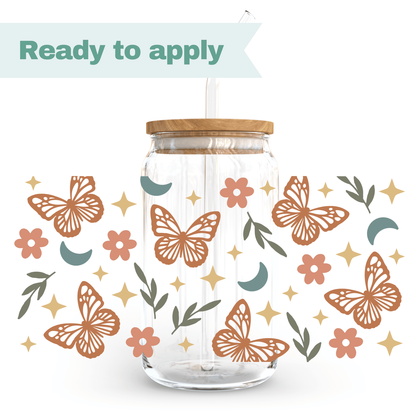 Boho Butterfly - 16oz UVDTF cup wrap #0065
