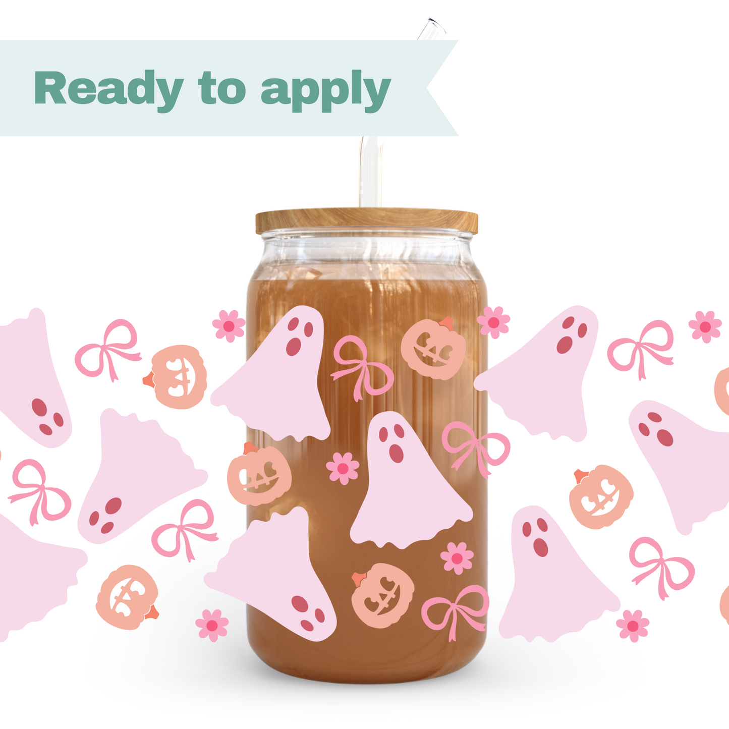 Sweet Ghosts - 16oz UVDTF cup wrap #0224