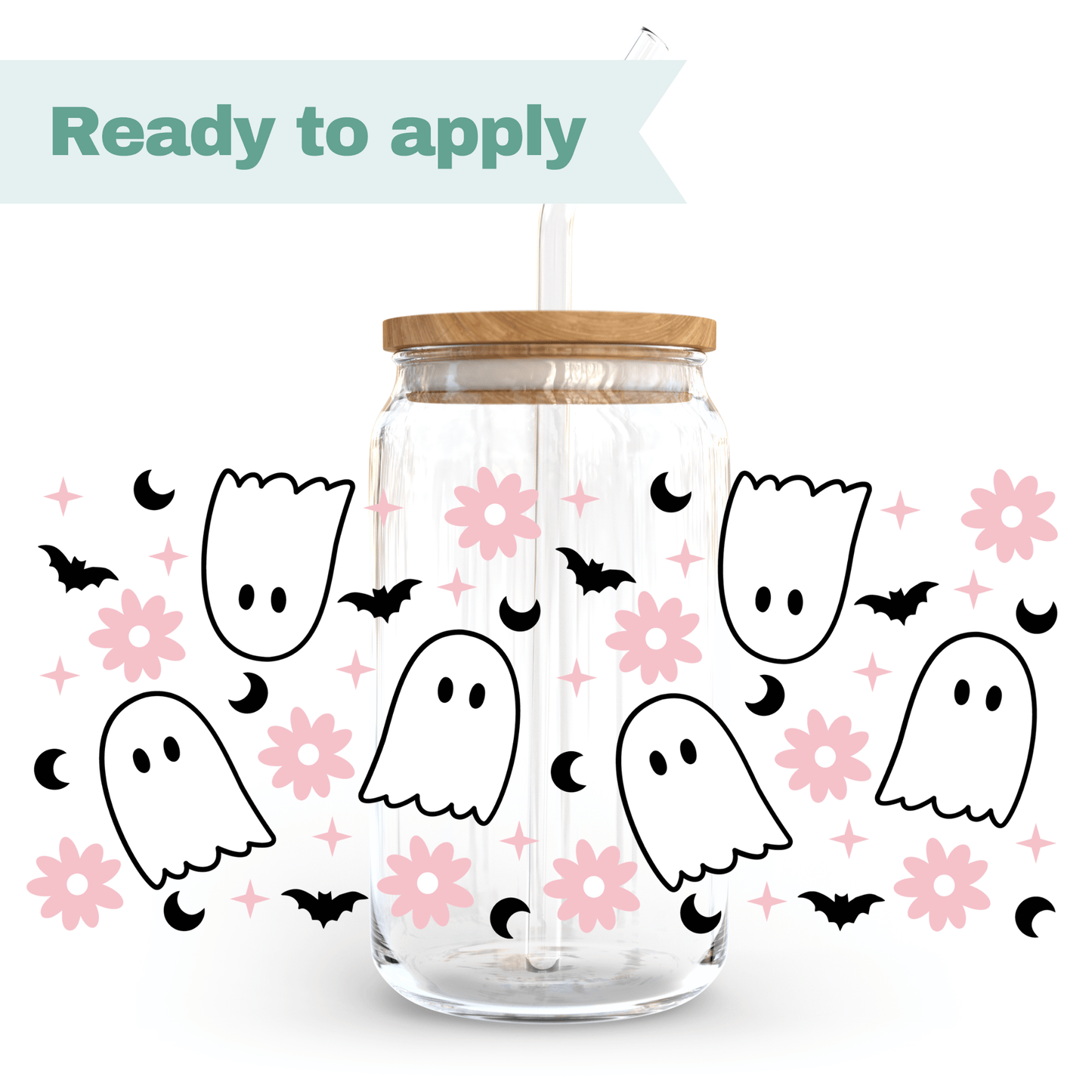 Cute Ghosts - 16oz UVDTF cup wrap #0078