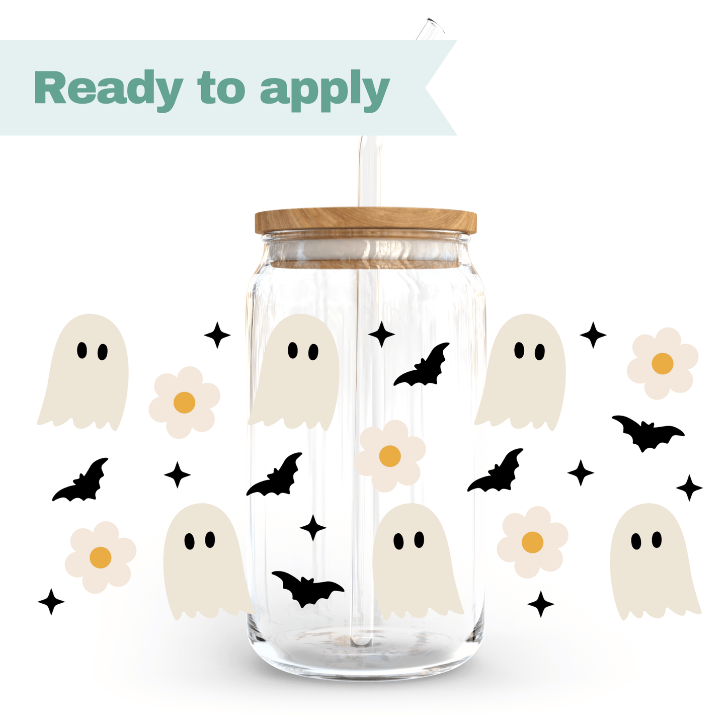 Cute Ghosts - 16oz UVDTF cup wrap #0066