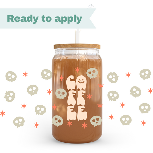 Creepy Coffee - 16oz UVDTF cup wrap #0220