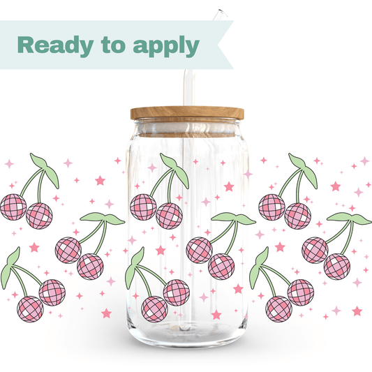 Disco Cherries - 16oz UVDTF cup wrap #0084