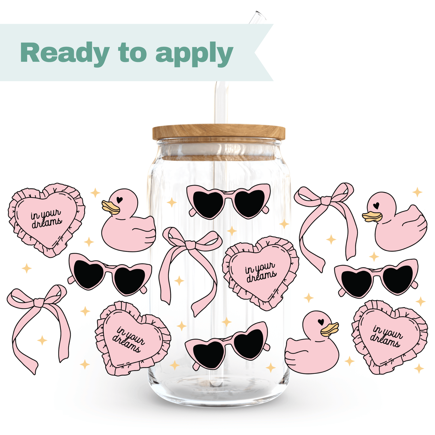 Girly Love - 16oz UVDTF cup wrap #0042