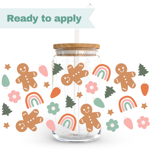 Christmas Gingerbread - 16oz UVDTF cup wrap #0280