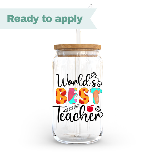 World's Best Teacher - 16oz UVDTF cup wrap #0306