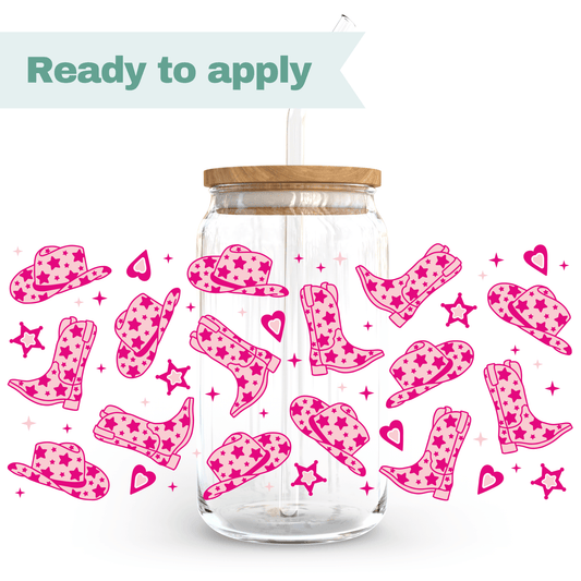 Pink Cowgirl - 16oz UVDTF cup wrap #0077