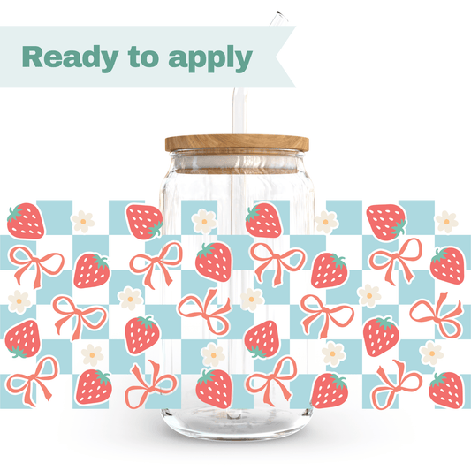 Strawberry Picnic - 16oz UVDTF cup wrap #0061